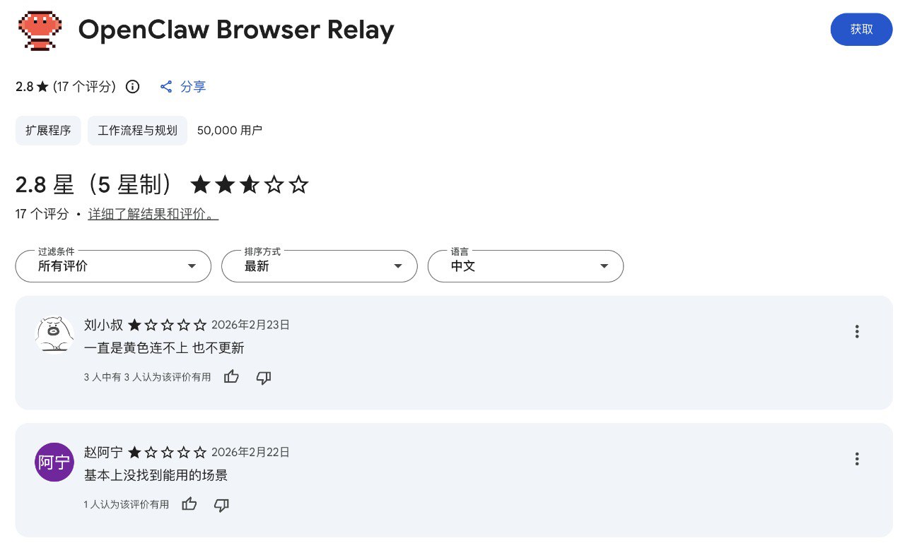 OpenClaw Browser Relay 评分